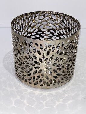 Slatkin & Co. Metal Leaf Cutout 3 Wick Candle Holder